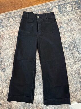 Anthropologie Black  Wide-Leg Jeans Collette Maeve jeans